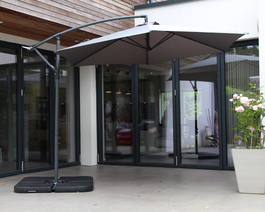 Banana Hanging Cantilever Parasol - Grey