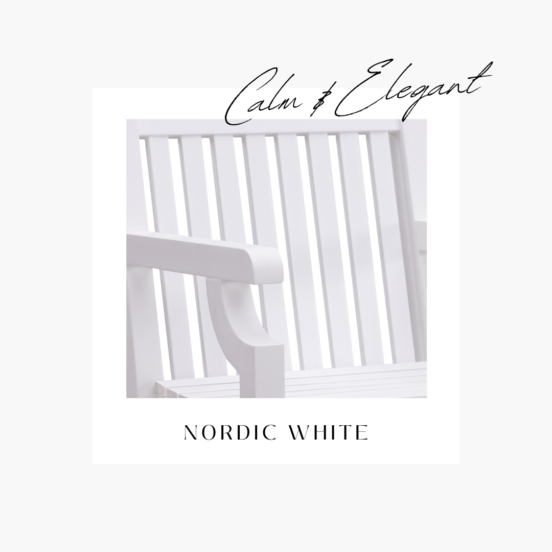 Winawood Speyside 2 Seater Wood Effect Bench - Nordic White
