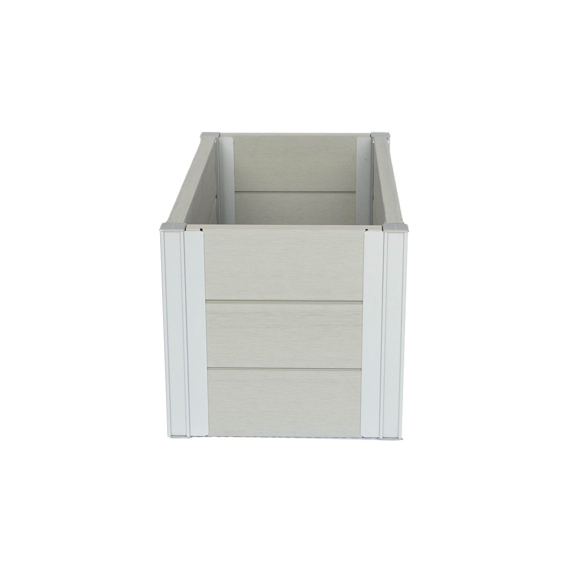 Winawood Wood Effect Rectangular Planter - Stone Grey