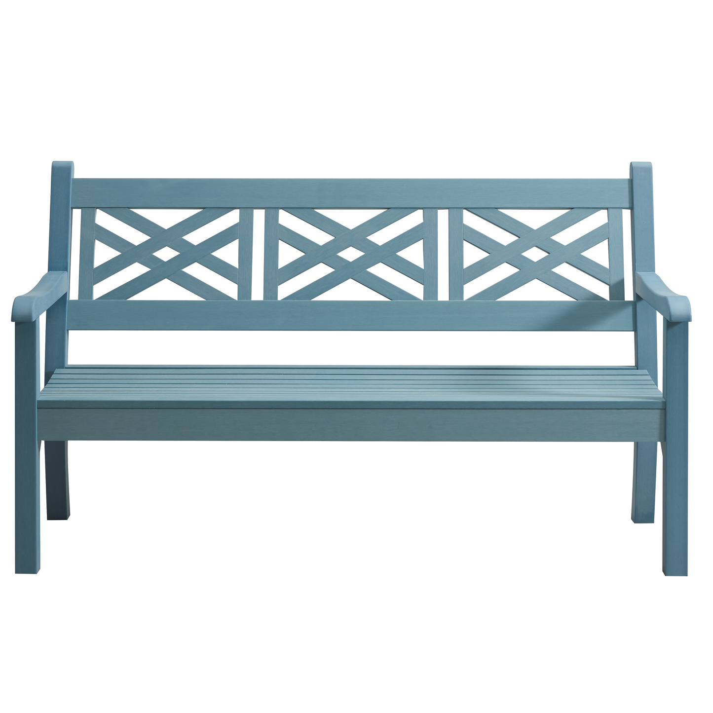 Winawood Speyside 3 Seater Wood Effect Bench - Powder Blue