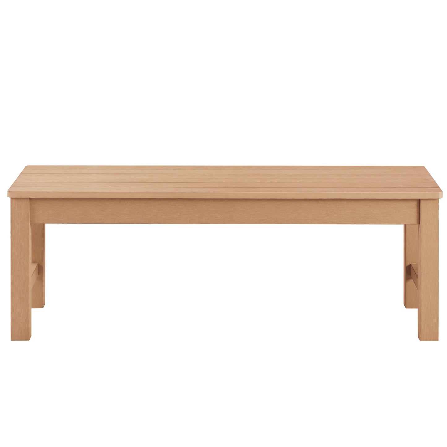 Winawood Backless 2 Seater Wood Effect Bench - New Teak