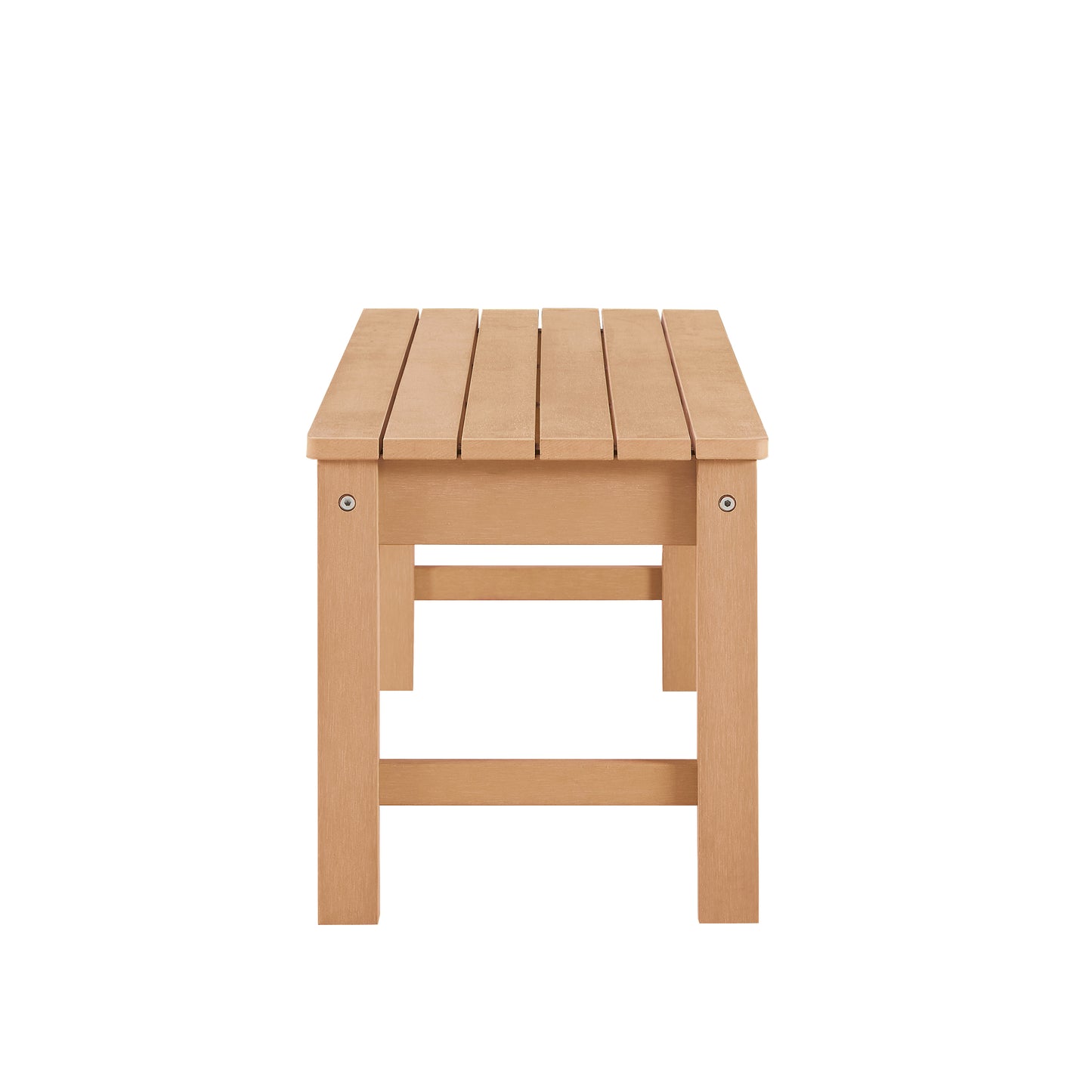 Winawood Backless 2 Seater Wood Effect Bench - New Teak