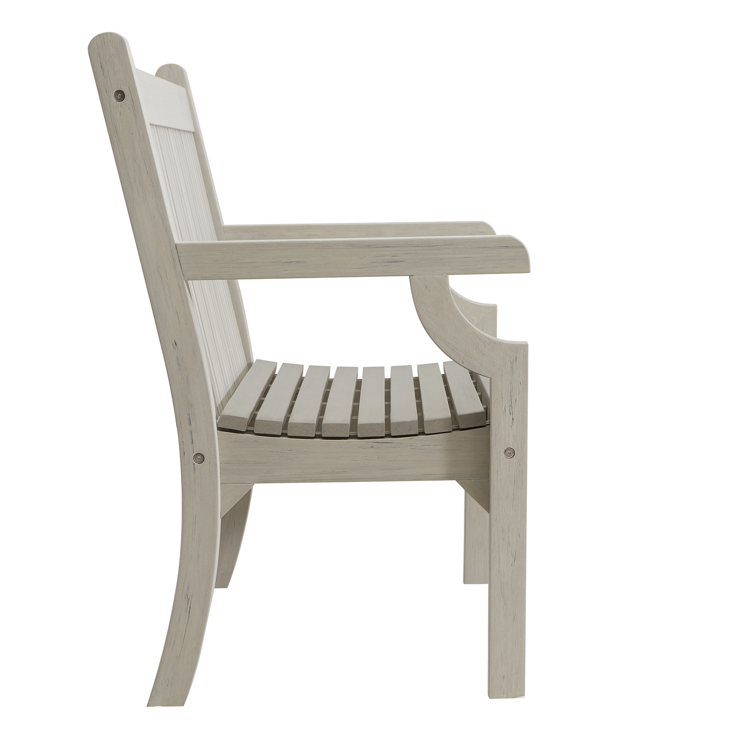 Winawood Sandwick 3 Seater Wood Effect Bench - Stone Grey