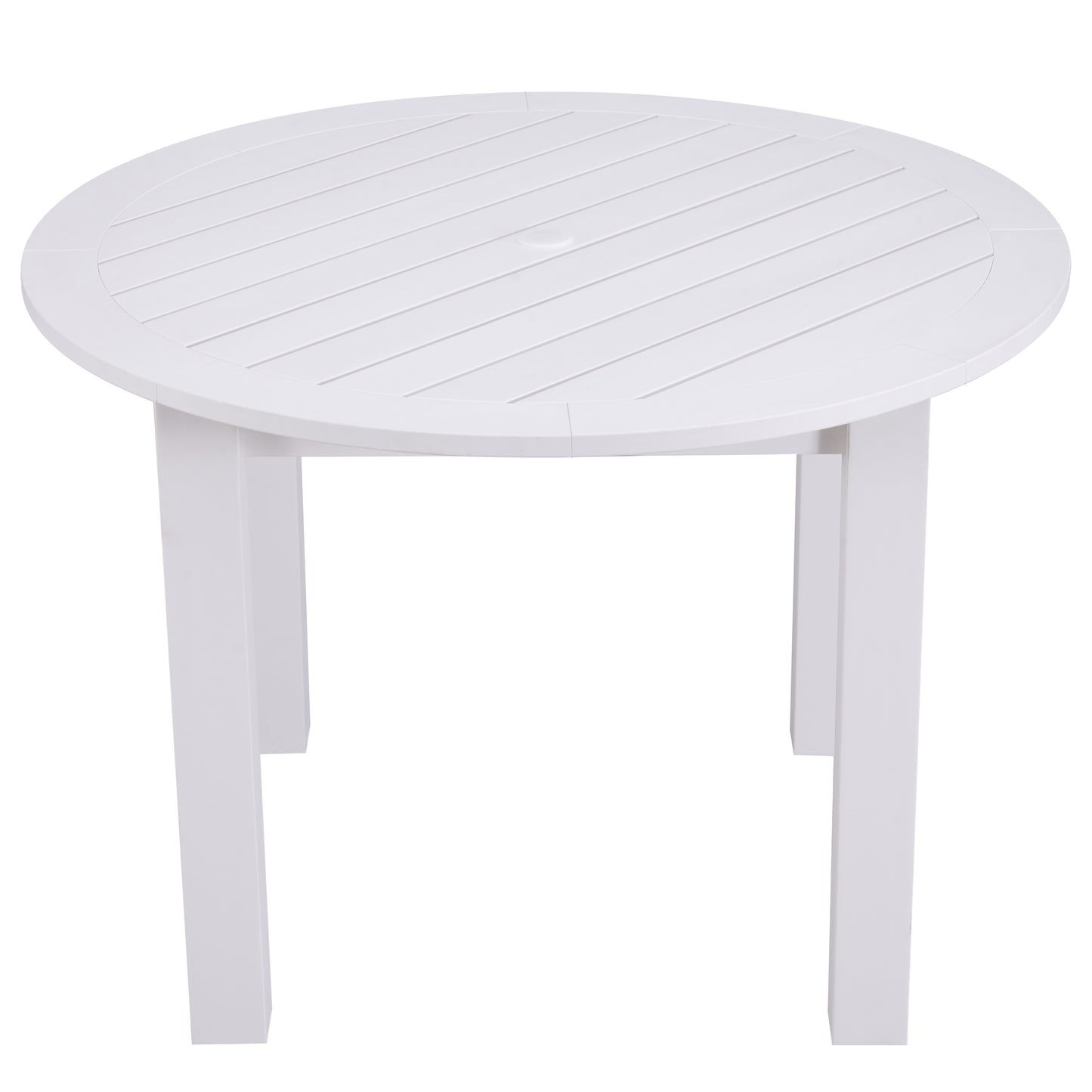 Winawood Wood Effect Round Dining Table - L110cm x D110cm x H76cm - Nordic White