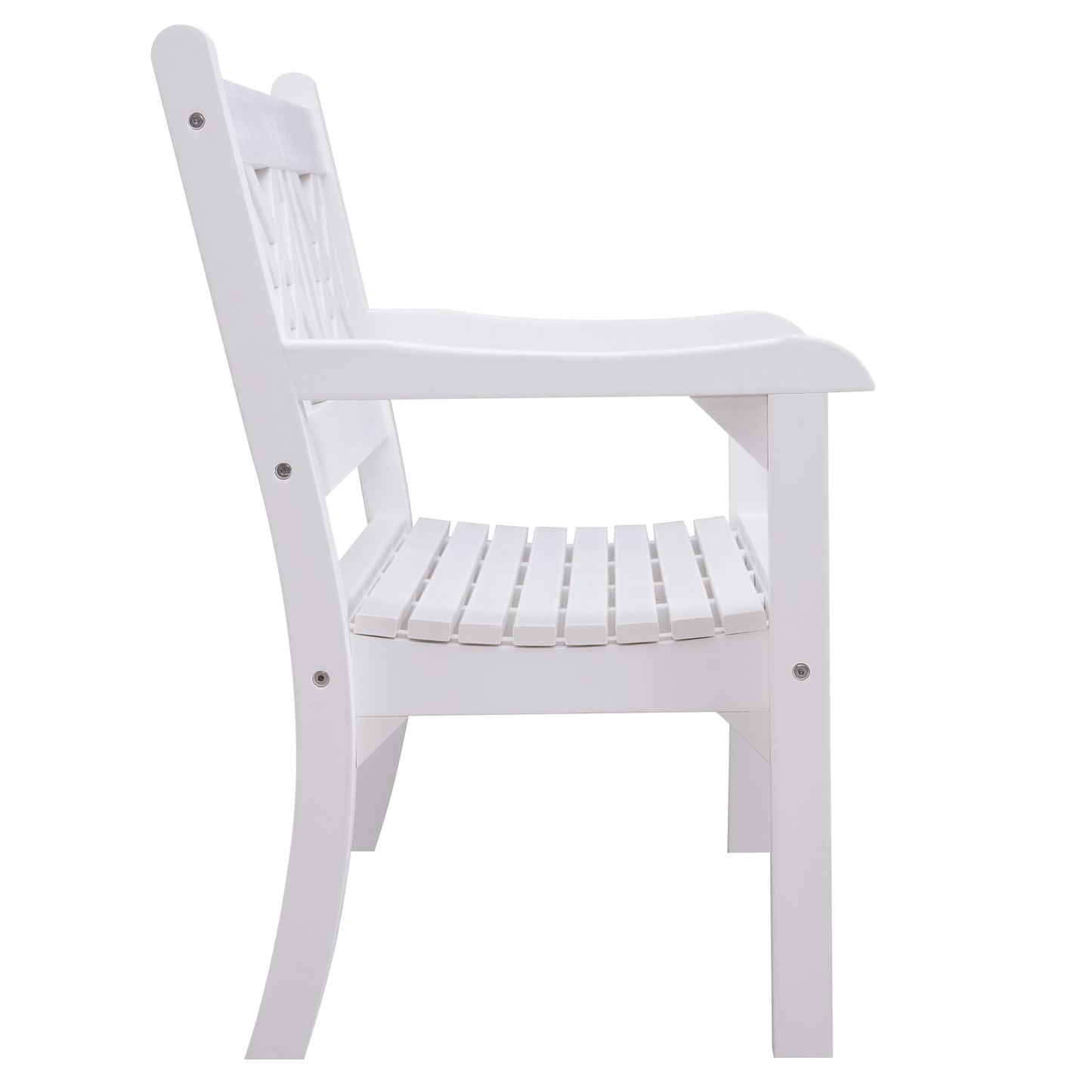Winawood Speyside 3 Seater Wood Effect Bench - Nordic White