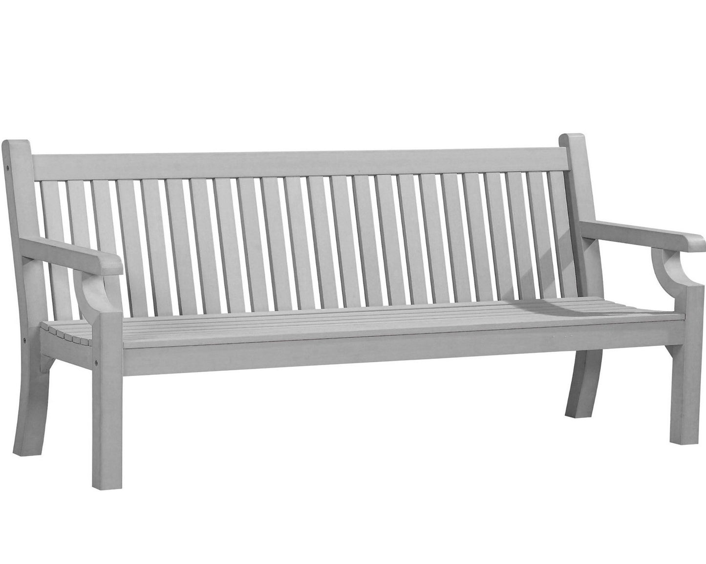 Winawood Sandwick 4 Seater Wood Effect Bench - Stone Grey