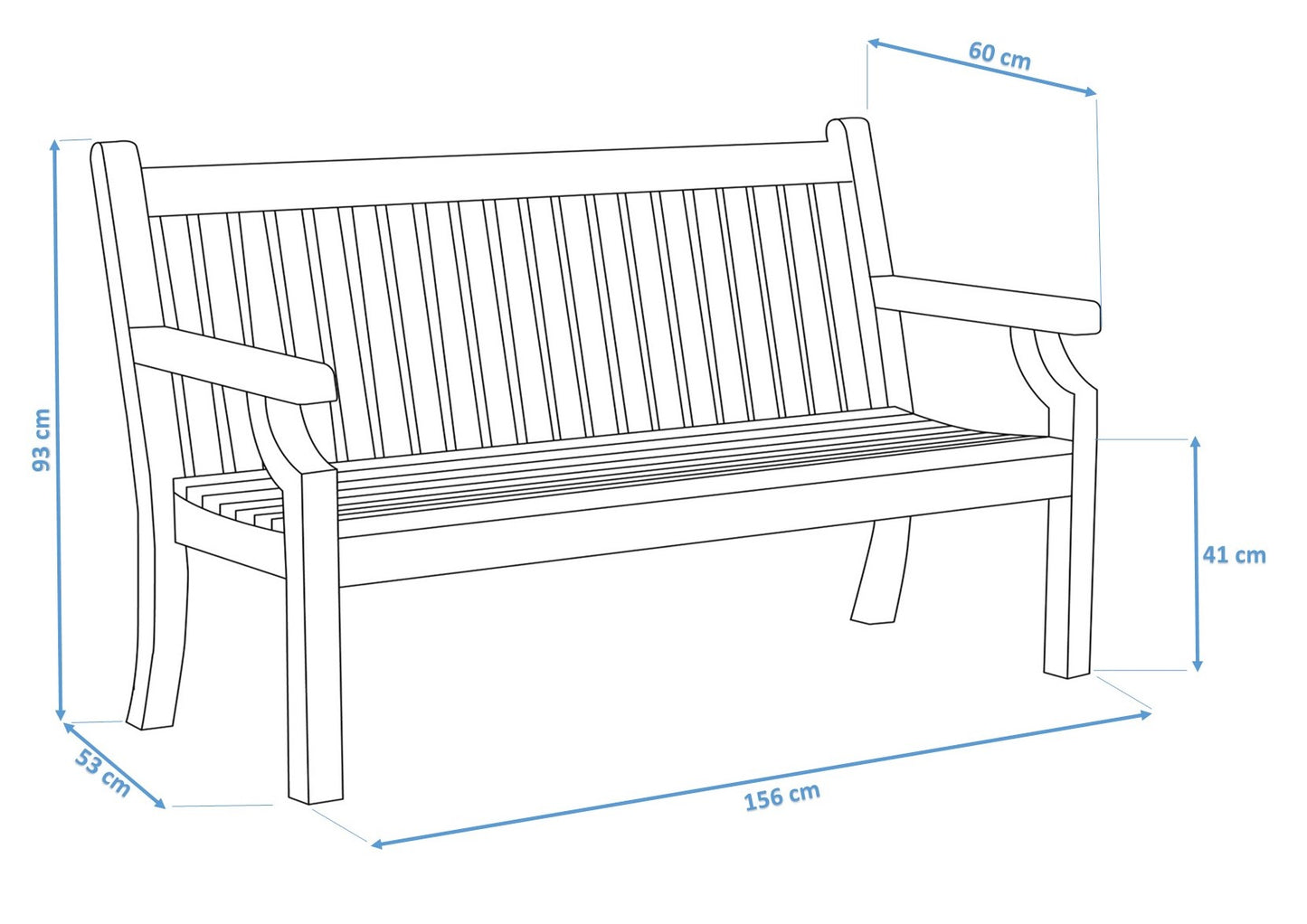 Bundle: Sandwick 3 Seater Bench + Bespoke Cushion - Duck Egg Green