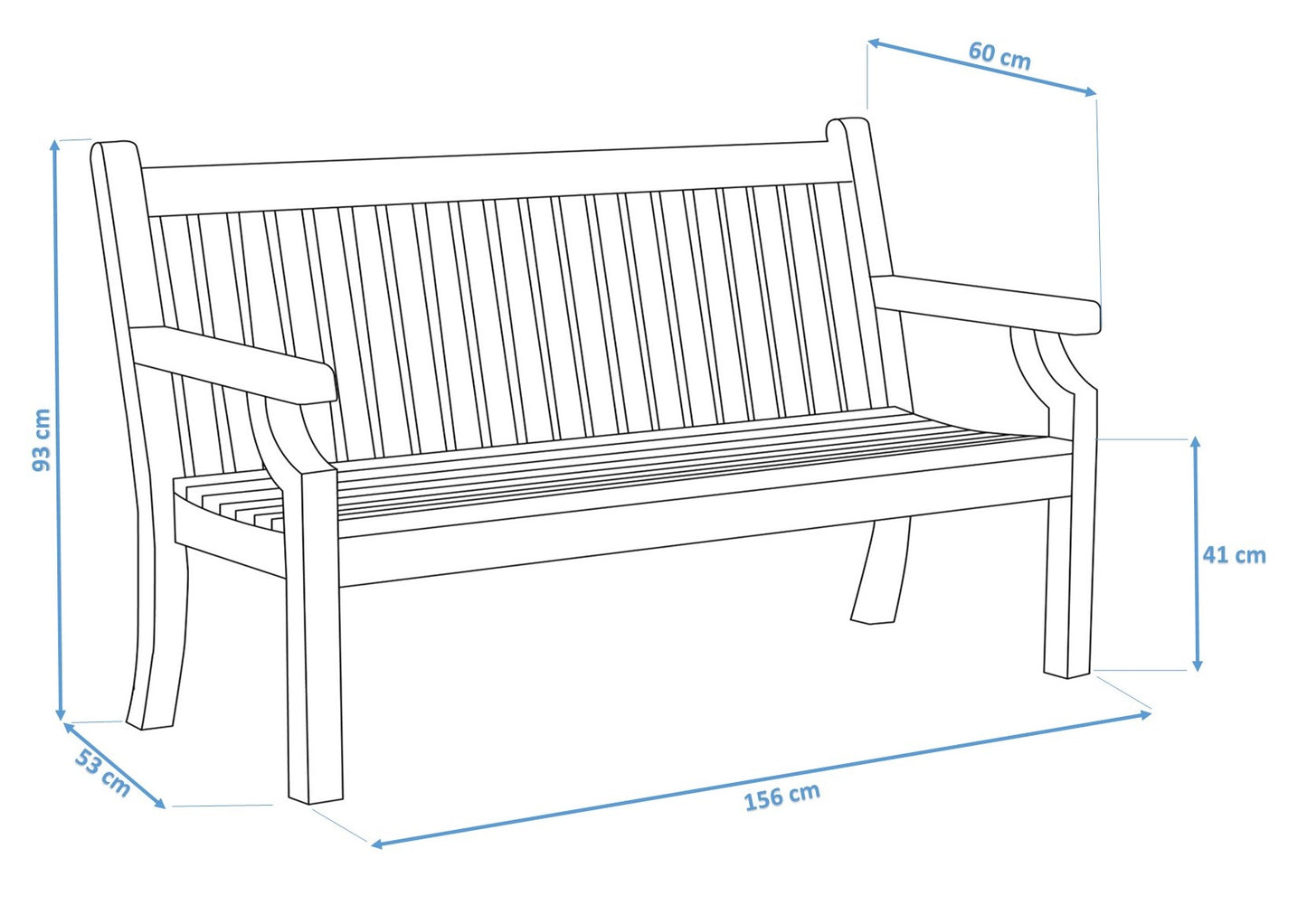 Bundle: Sandwick 3 Seater Bench + Bespoke Cushion - New Teak