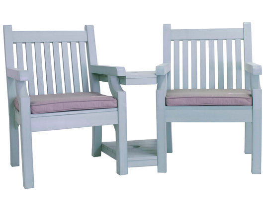 Bundle: Sandwick Love Seat + 2x Bespoke Cushion - Powder Blue