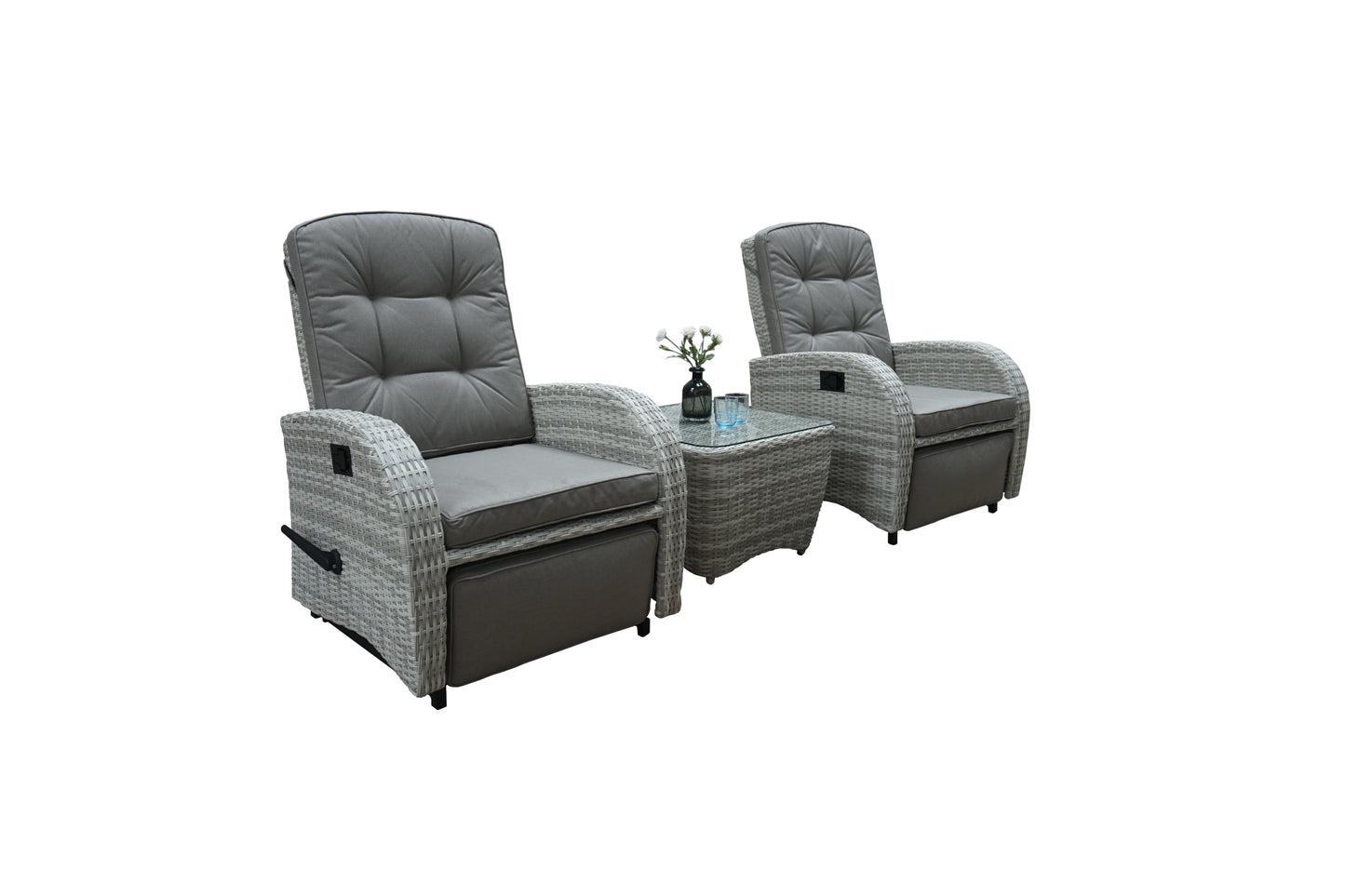Bellevue Rocking & Reclining Set - Natural/Cappuccino