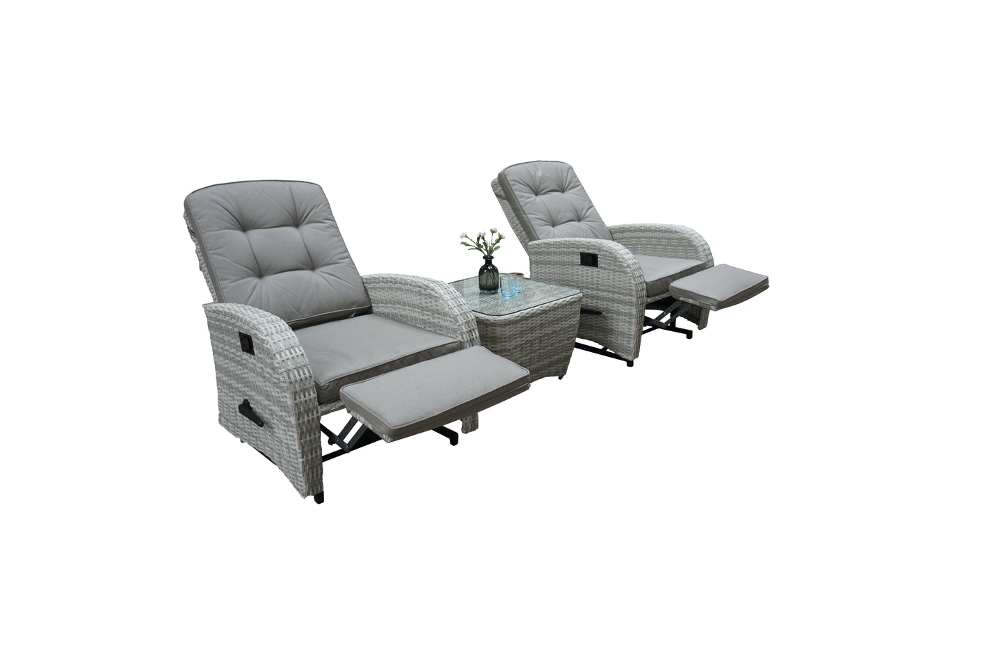 Bellevue Rocking & Reclining Set - Natural/Cappuccino