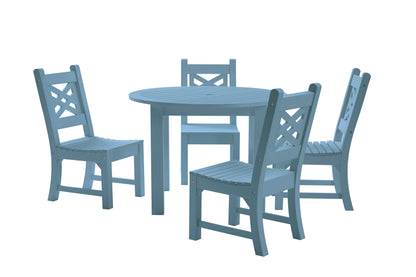 Winawood Wood Effect Round Dining Table - L110cm x D110cm x H76cm
