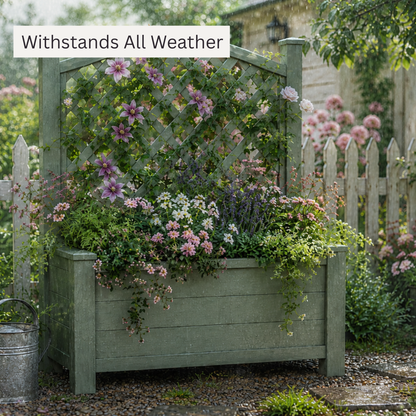 Winawood Blenheim Raised Large Rectangular Planter With Trellis