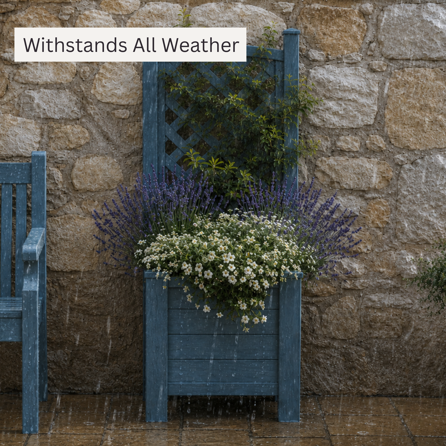 Winawood Blenheim Raised Square Planter with Trellis