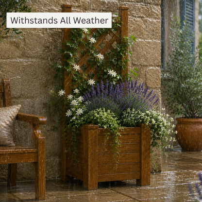 Winawood Blenheim Raised Square Planter with Trellis