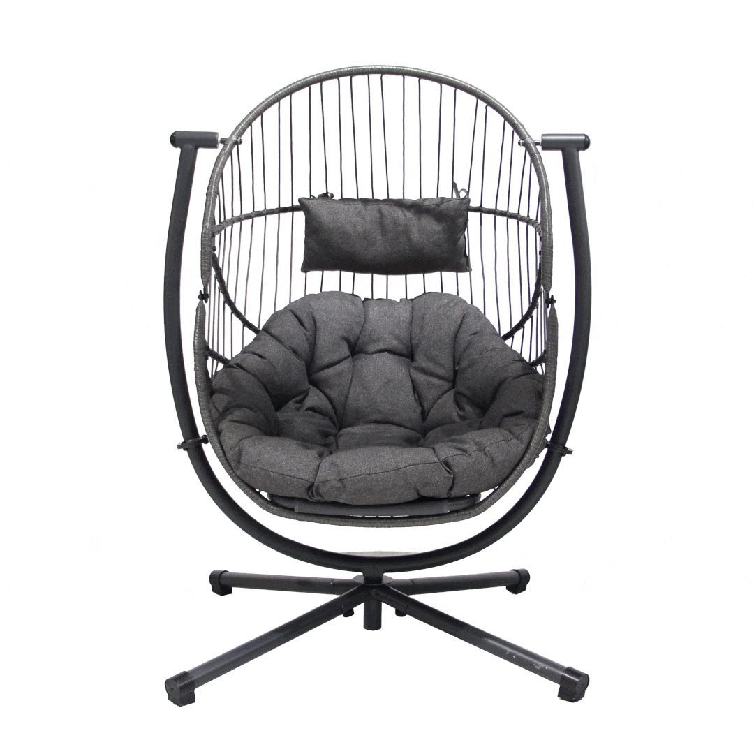 Orbit 360° Swivel & Rocking Garden Egg Chair - Natural
