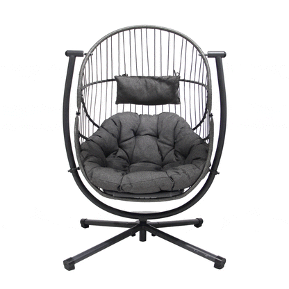 Orbit 360° Swivel & Rocking Garden Egg Chair - Natural