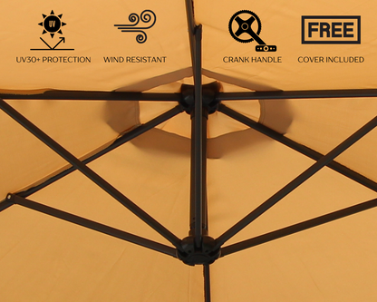Banana Hanging Cantilever Parasol - Ecru