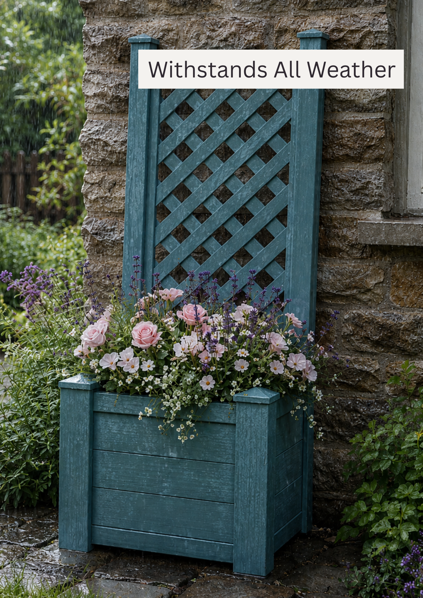 Winawood Blenheim Square Planter with Trellis