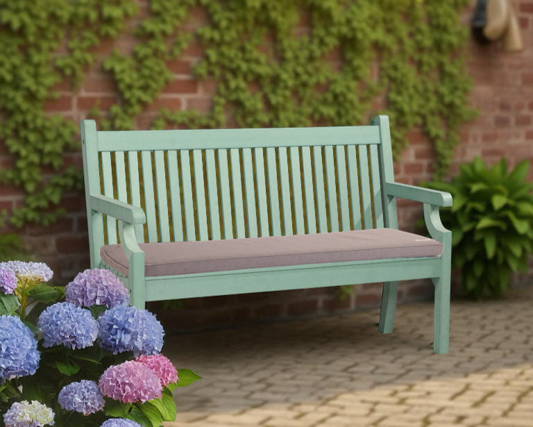 Bundle: Sandwick 2 Seater Bench + Bespoke Cushion - Duck Egg Green