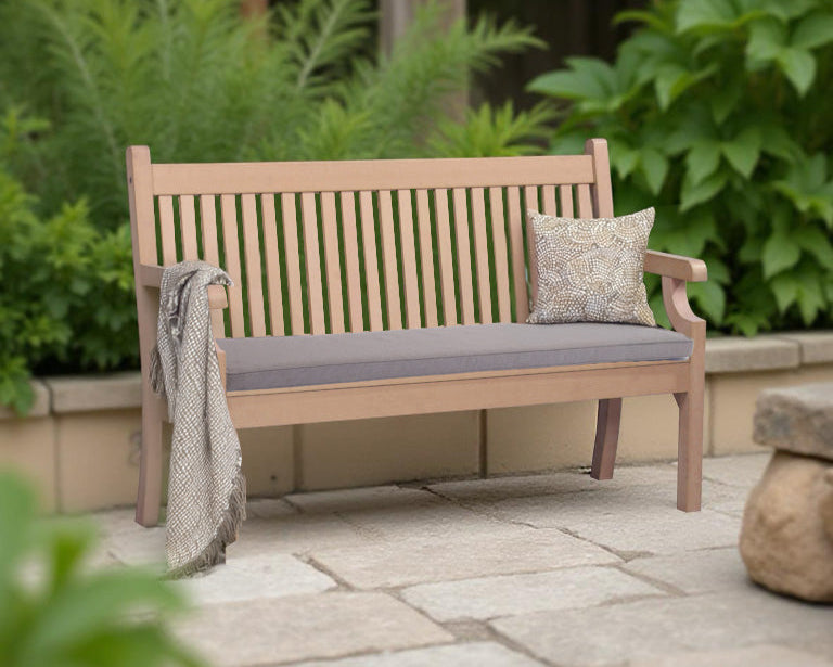 Bundle: Sandwick 2 Seater Bench + Bespoke Cushion - New teak