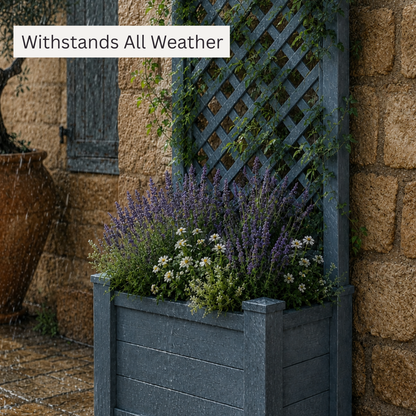 Winawood Blenheim Raised Rectangular Planter with Trellis