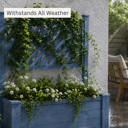 Winawood Blenheim Raised Large Rectangular Planter With Trellis
