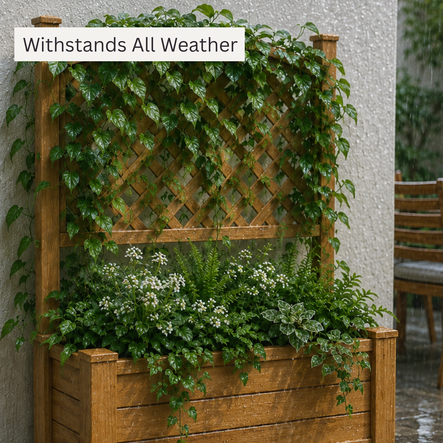 Winawood Blenheim Large Rectangular Planter with Trellis