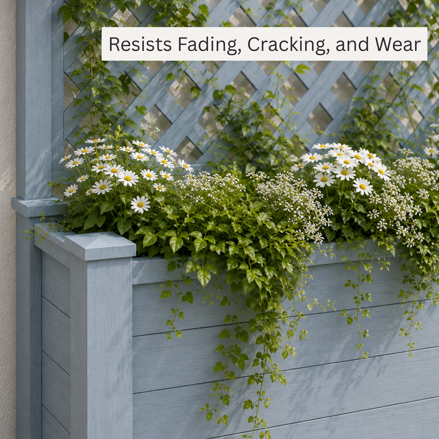 Winawood Blenheim Raised Large Rectangular Planter With Trellis