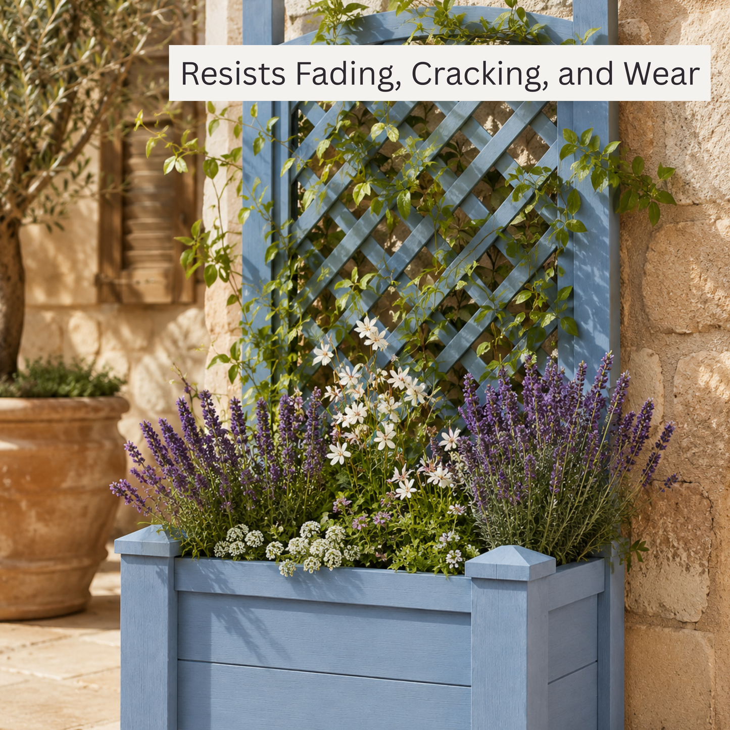 Winawood Blenheim Rectangular Planter with Trellis