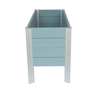 Winawood Wood Effect Rectangular Raised Planter - Powder Blue