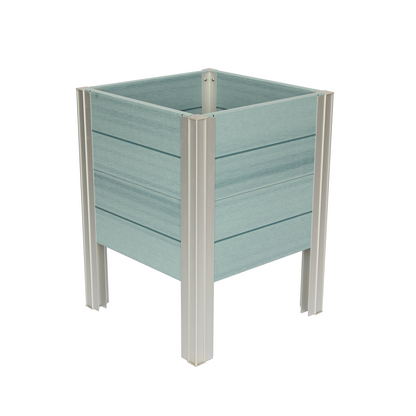 Winawood Wood Effect Square Raised Planter - Powder Blue