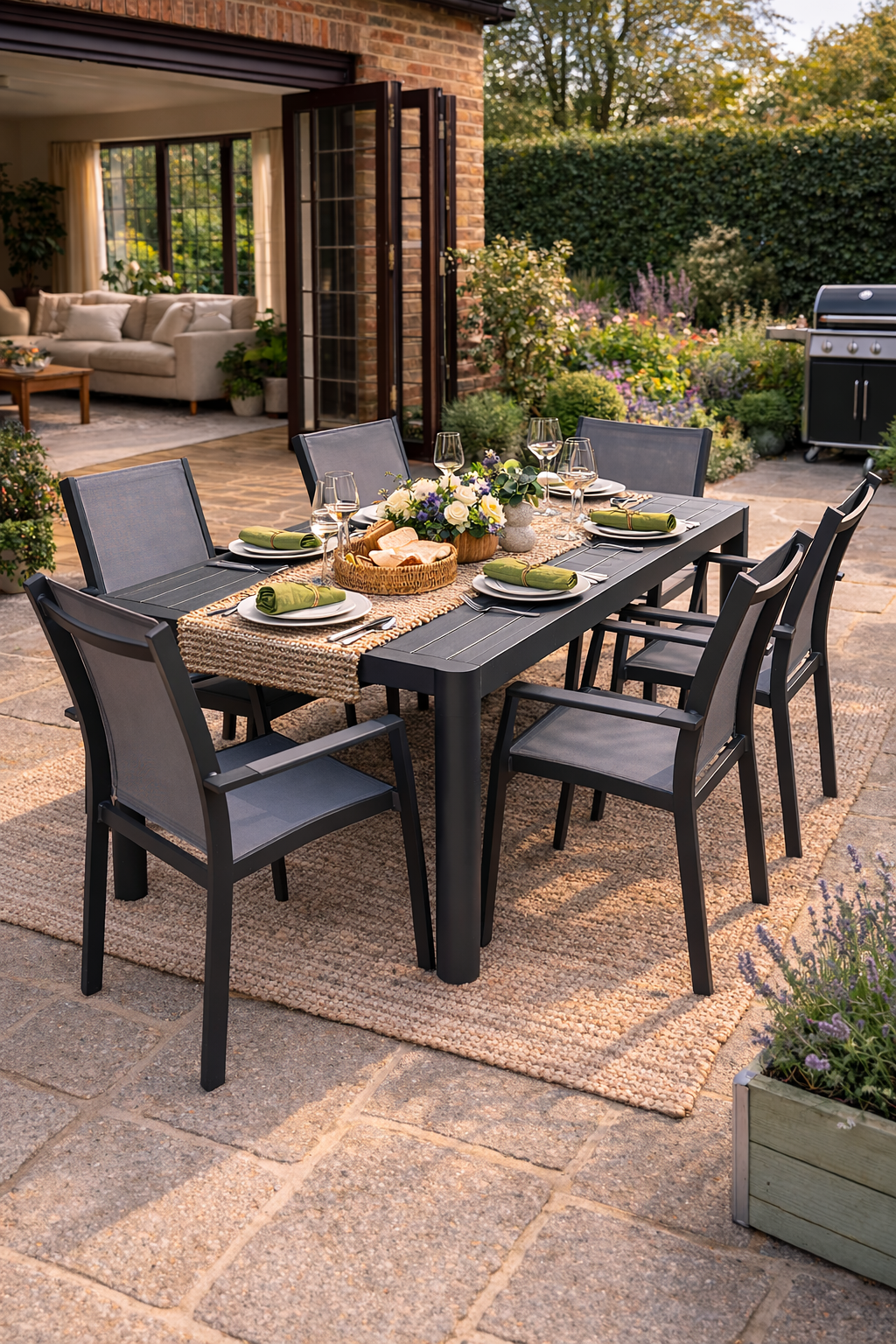 Capri Extending 6 to 8 Dining Set - Light Grey