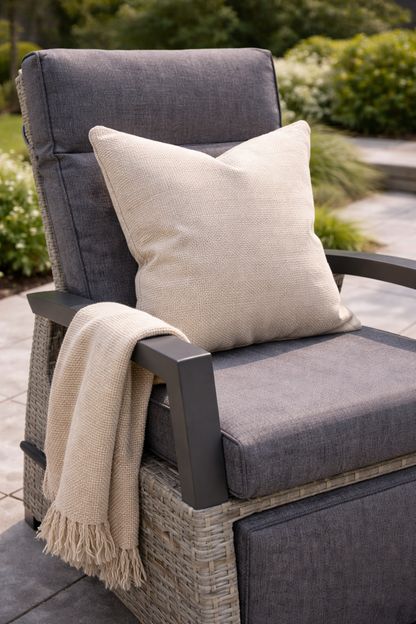 Camilla Reclining Bistro Set - Charcoal / Grey