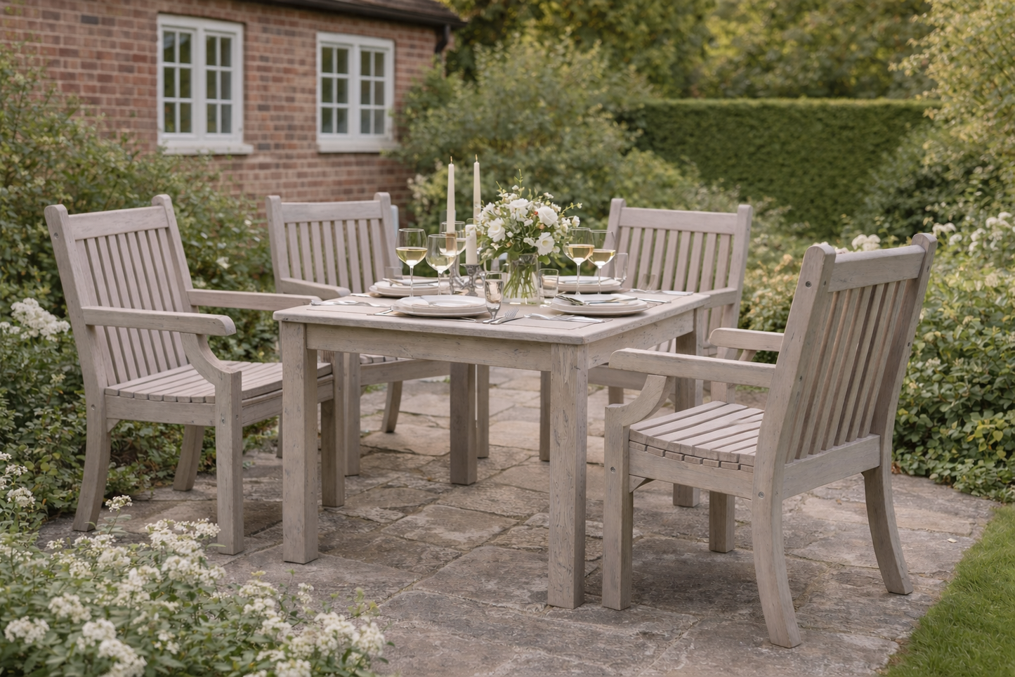 Winawood Wood Effect Square Dining Table - L98.3cm x D98.3cm x H76cm