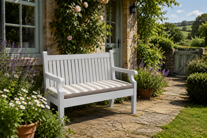 Winawood Double Sided 2 Seater Bench Cushion - Stripes/Solid