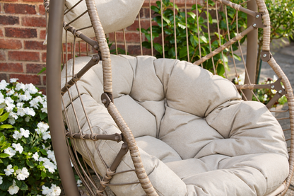 Orbit 360° Swivel & Rocking Garden Egg Chair - Natural