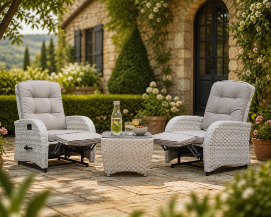 Bellevue Rocking & Reclining Set - Natural/Cappuccino