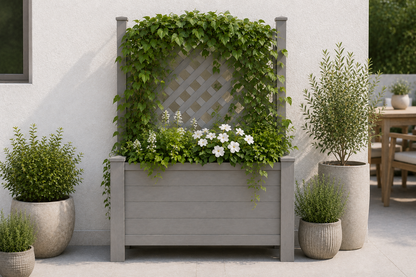 Winawood Blenheim Raised Large Rectangular Planter With Trellis