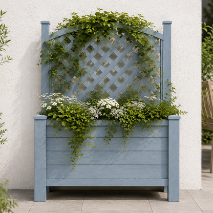Winawood Blenheim Raised Large Rectangular Planter With Trellis