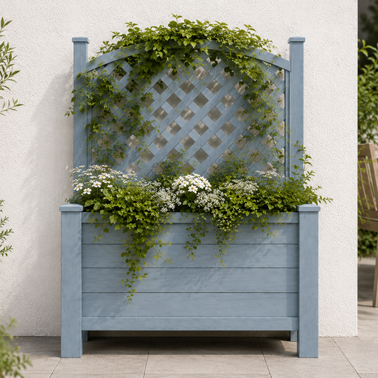 Winawood Blenheim Raised Large Rectangular Planter With Trellis