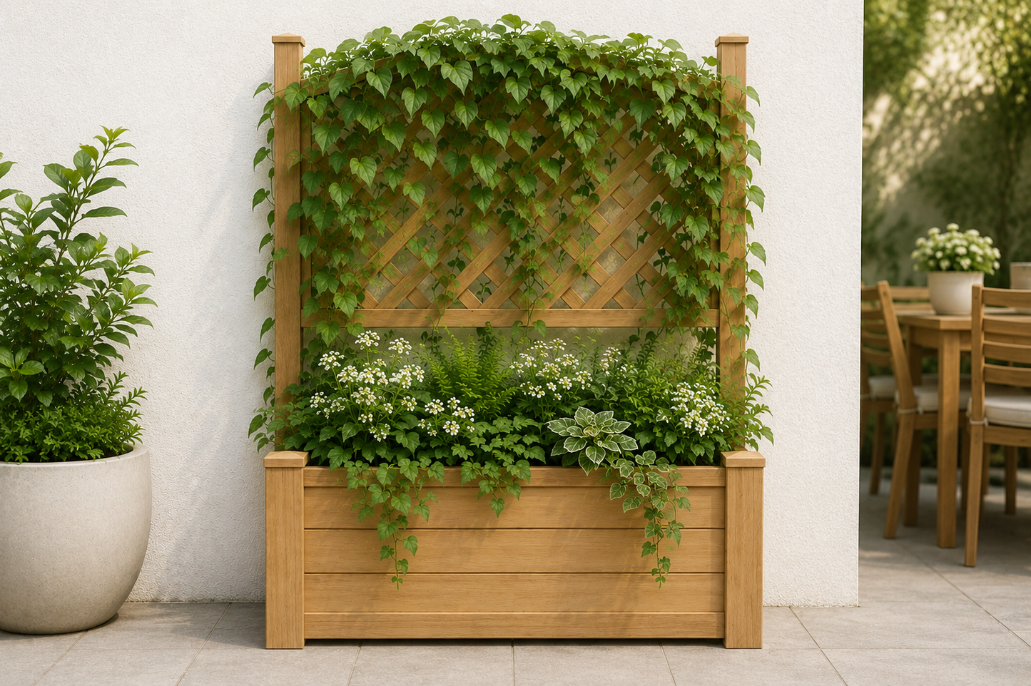Winawood Blenheim Large Rectangular Planter with Trellis