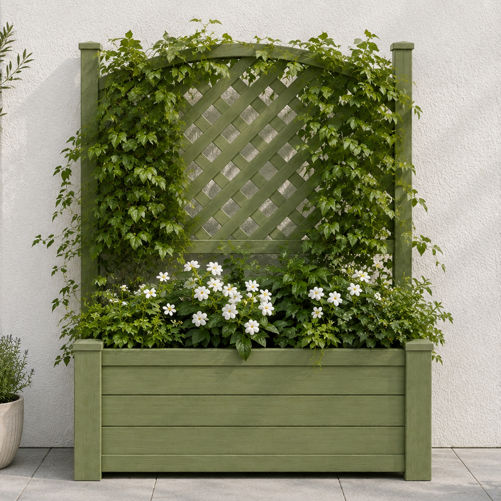 Winawood Blenheim Large Rectangular Planter with Trellis