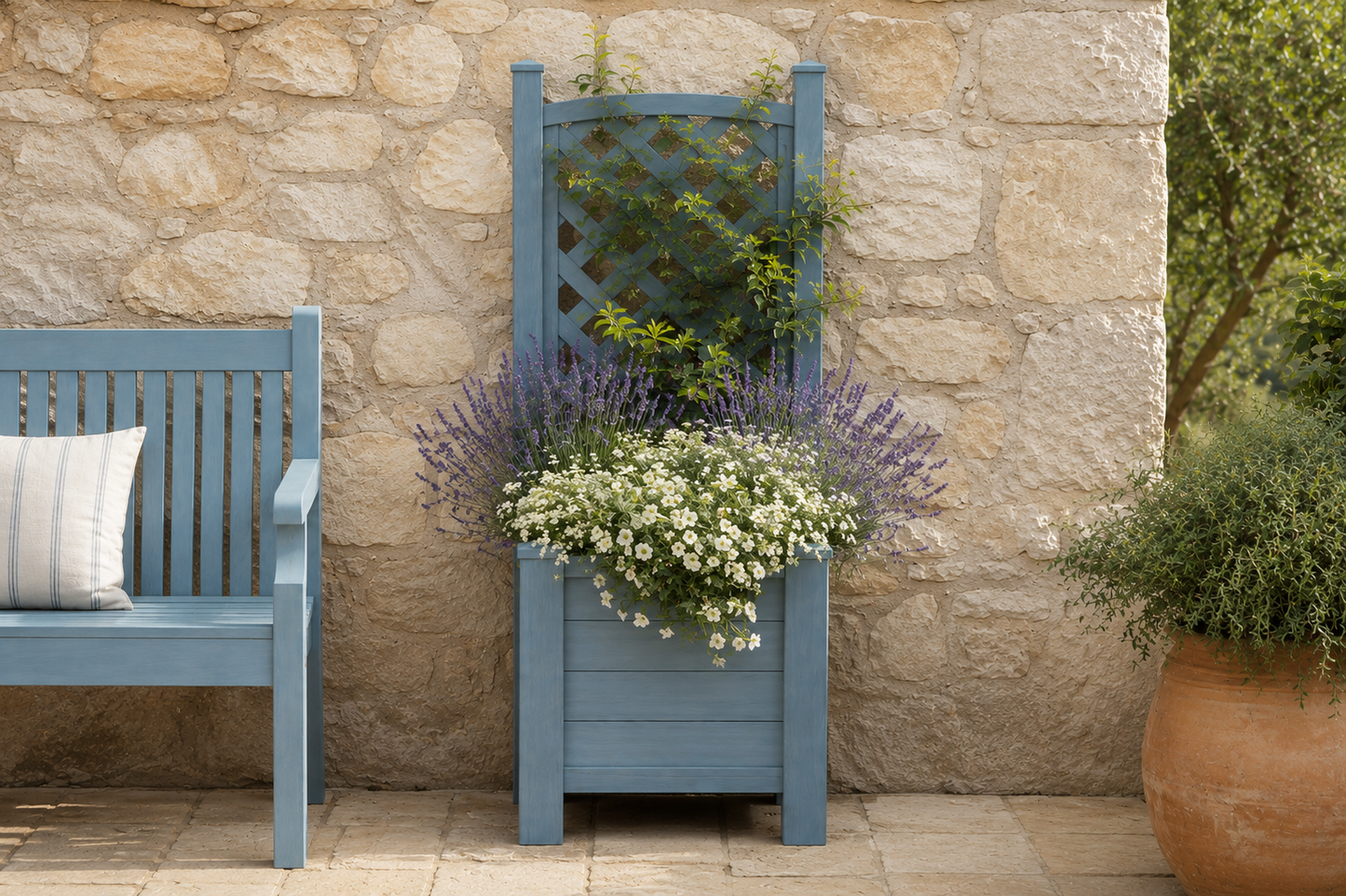 Winawood Blenheim Raised Square Planter with Trellis