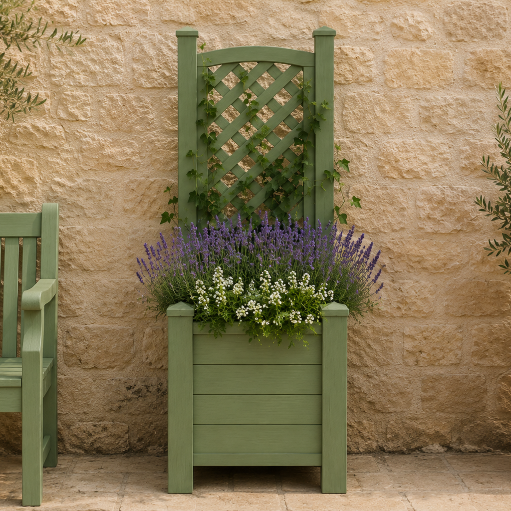 Winawood Blenheim Raised Square Planter with Trellis