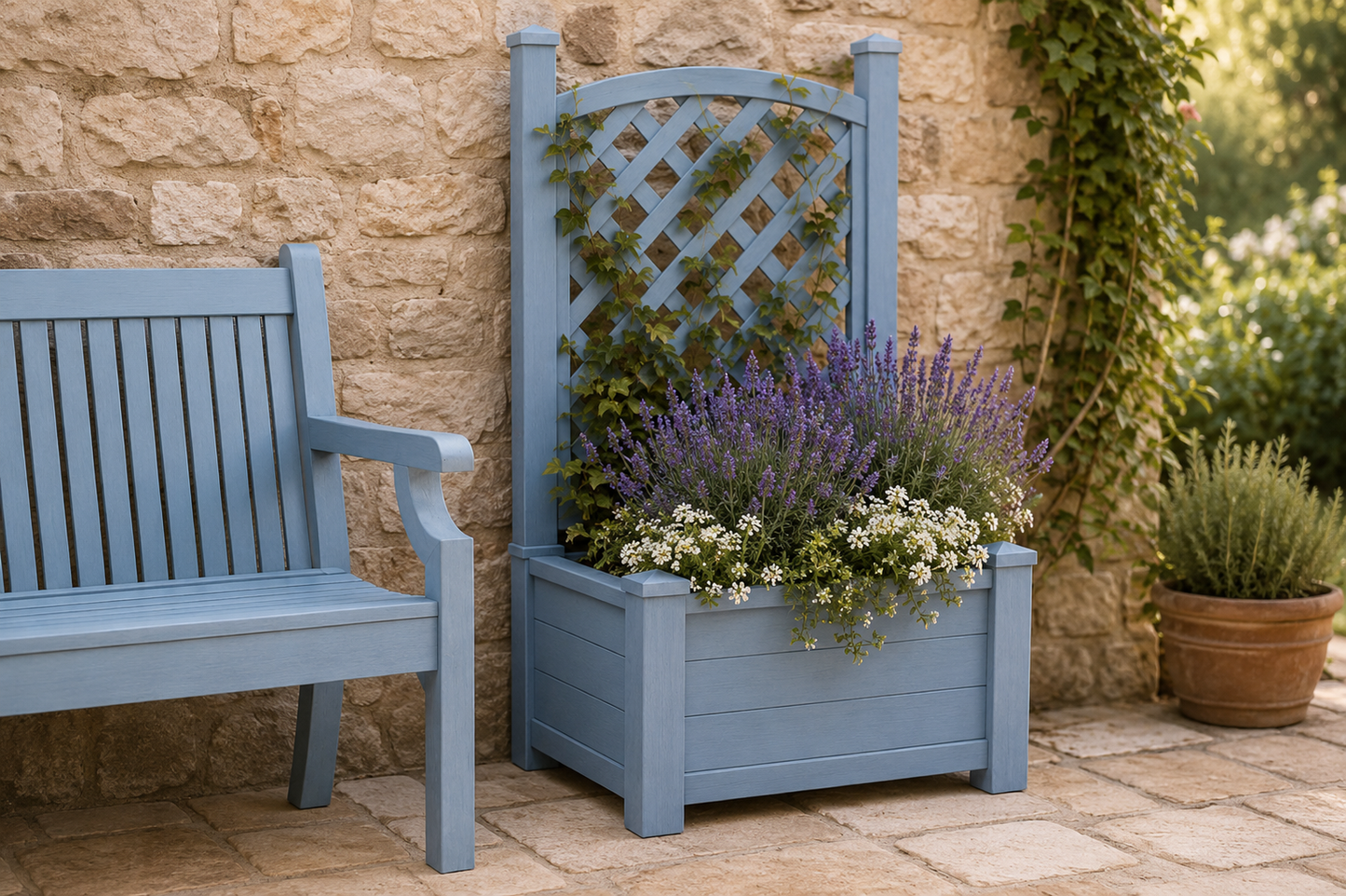 Winawood Blenheim Rectangular Planter with Trellis