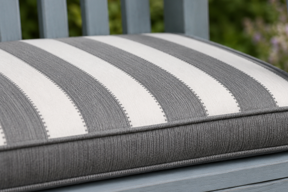 Winawood Double Sided 2 Seater Bench Cushion - Stripes/Solid