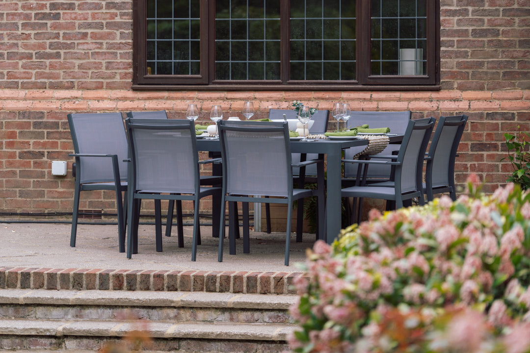 Capri Extending Butterfly Dining Set - Light Grey