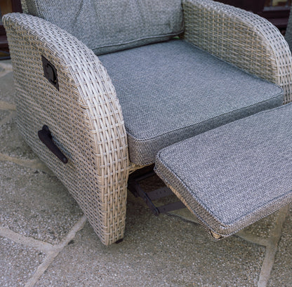 Bellevue Rocking & Reclining Set - Light Grey/Charcoal