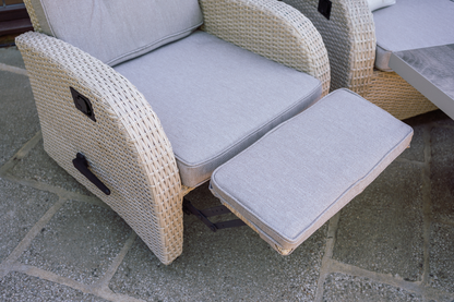 Bellevue Rocking & Reclining Set - Natural/Cappuccino